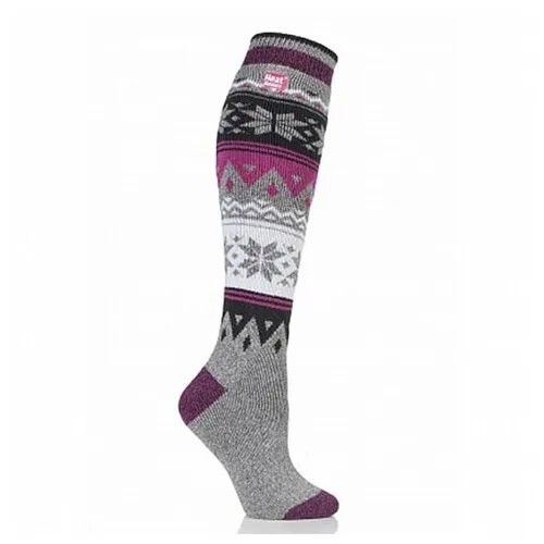 Носки Heat Holders, размер (37-42), серый, фиолетовый