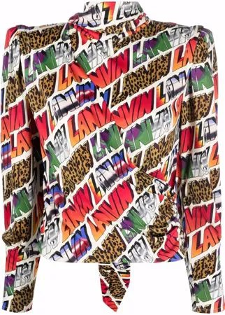 LANVIN блузка с логотипом из коллаборации с Rosenquist