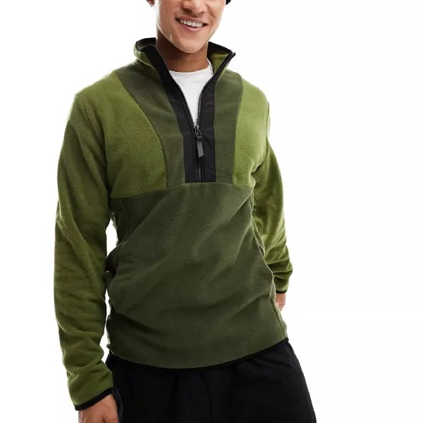 Свитшот Jack & Jones fleece overhead, темно-зеленый