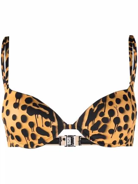 Dsquared2 лиф бикини с леопардовым принтом