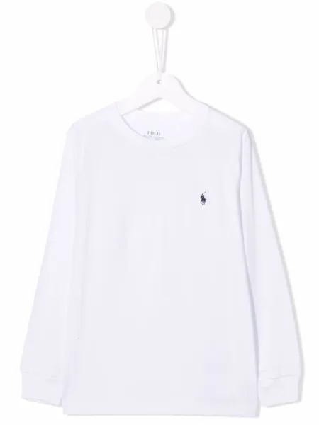 Ralph Lauren Kids футболка с вышитым логотипом