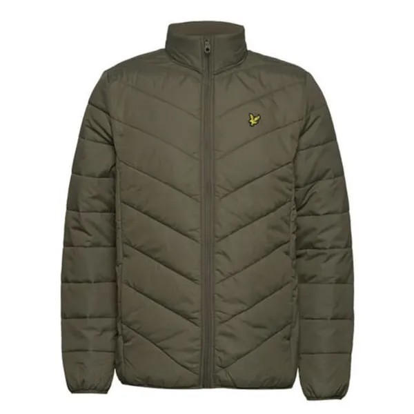 Мужское пуховое пальто с логотипом Lyle & Scott, хаки