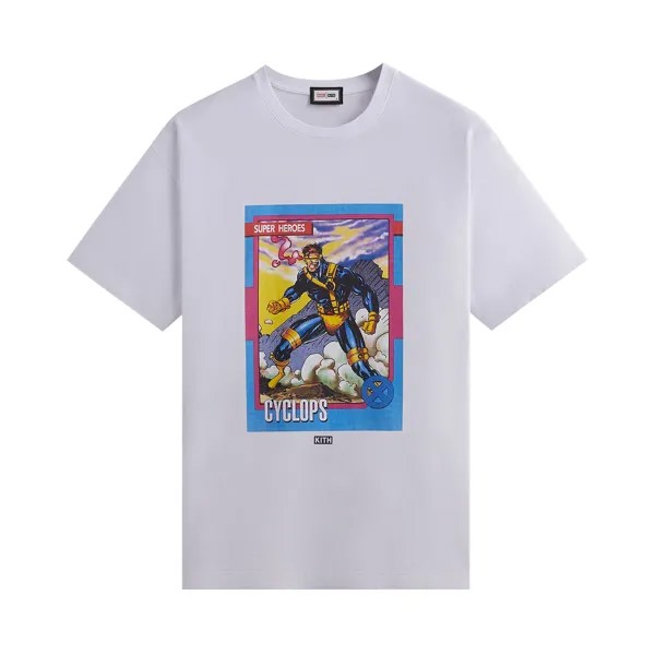 Винтажная футболка Kith For X-Men Cyclops Card, белая