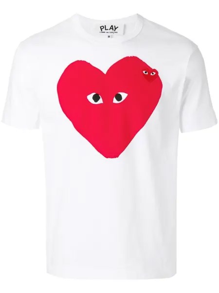Comme Des Garçons Play heart logo T-shirt, белый