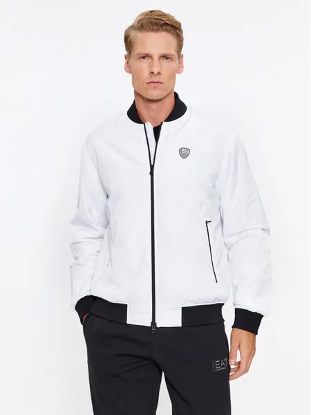 Бомбер стандартного кроя Ea7 Emporio Armani, белый