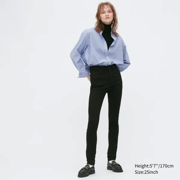 Джинсы женские UNIQLO 445286COL09 черные 24/32 (доставка из-за рубежа)