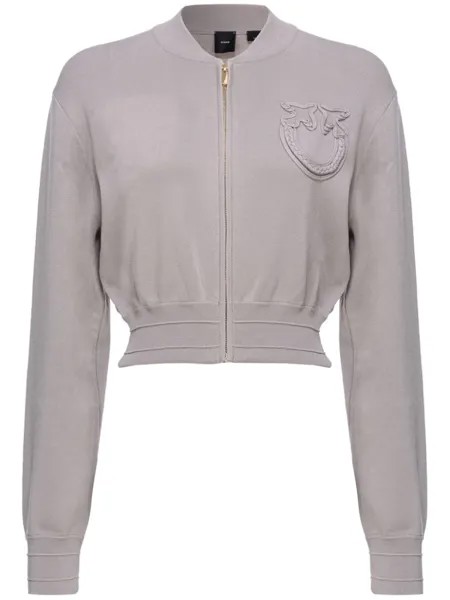 PINKO куртка из джерси с аппликацией Love Bird, серый