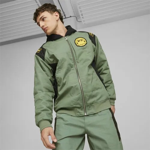 Бомбер PUMA, размер M, зеленый