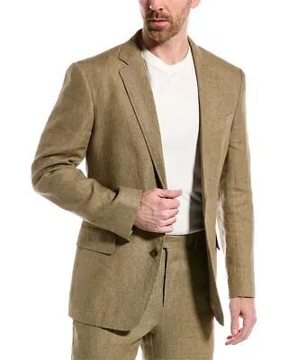 Мужской льняной пиджак Brooks Brothers Regent Fit коричневый 38 Reg