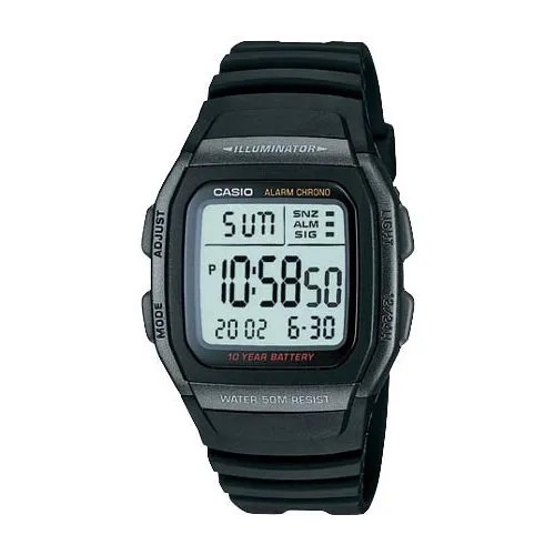Наручные часы CASIO Collection W-96H-1B, черный, серый