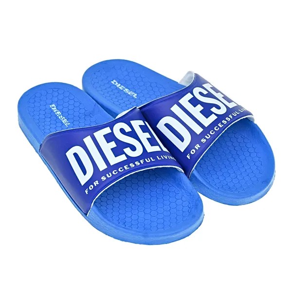 Синие шлепки с логотипом Diesel детские