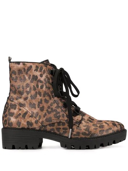 Kendall+Kylie ботинки с леопардовым принтом