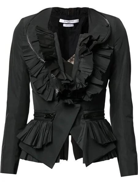 Givenchy Pre-Owned жакет с молниями и оборками