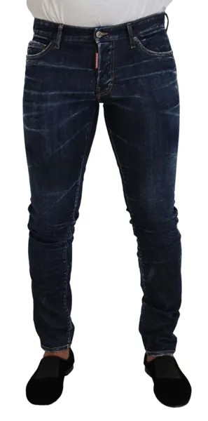 Джинсы DSQUARED2 Синие мужские зауженные джинсы с низкой талией IT48/W34/M Рекомендуемая розничная цена 610 долларов США