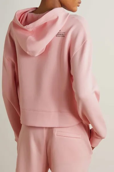 LACOSTE Худи из смесового хлопкового джерси, розовый