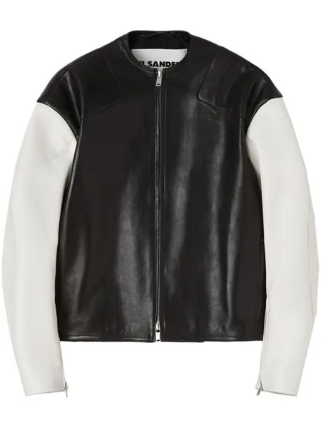 Jil Sander куртка в стиле колор-блок, черный