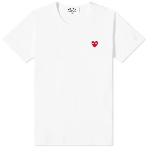 Футболка Comme des Garçons Play Womens's Little Red Heart Logo Tee