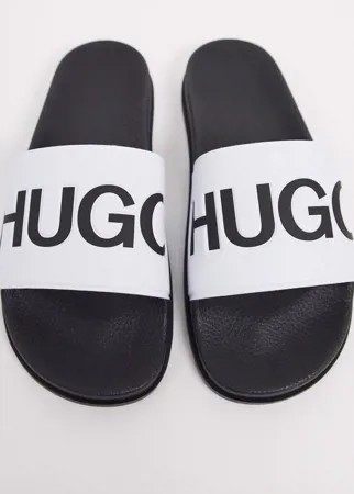 Белые шлепанцы HUGO-Белый