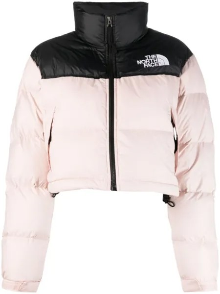 The North Face укороченный пуховик Nuptse, розовый