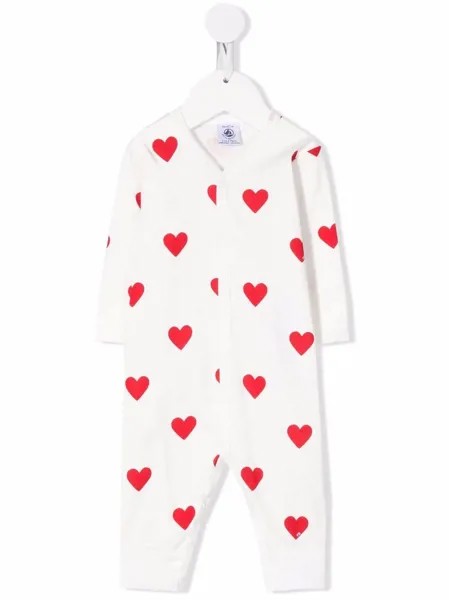 Petit Bateau heart-print romper