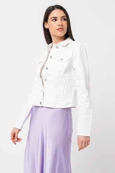 Джинсовая куртка с карманами Esprit, белый