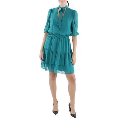 Nanette Nanette Lepore Женское мини-платье с завязками на шее и короткими рукавами-фонариками BHFO 3161