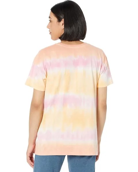 Футболка Rip Curl Salty Sea Tie-Dye Short Sleeve Tee, розовый