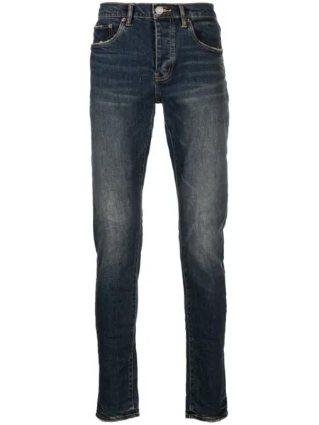 Purple Brand узкие джинсы P001 с заниженной талией, синий