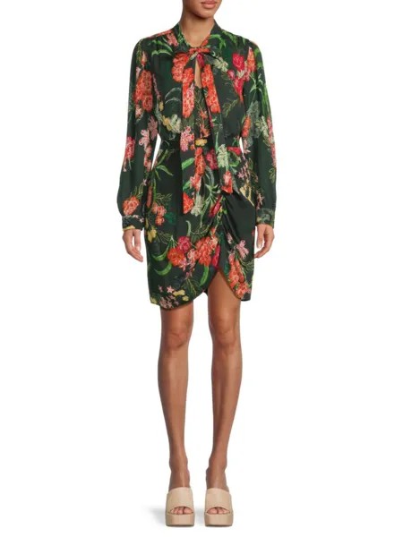 Мини-платье-футляр с цветочным принтом Willette Walter Baker, цвет Rain Forest Multicolor