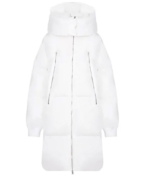 Белое стеганое пальто с капюшоном MM6 Maison Margiela детское
