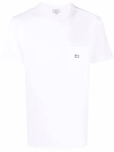 Woolrich футболка из органического хлопка с накладным карманом