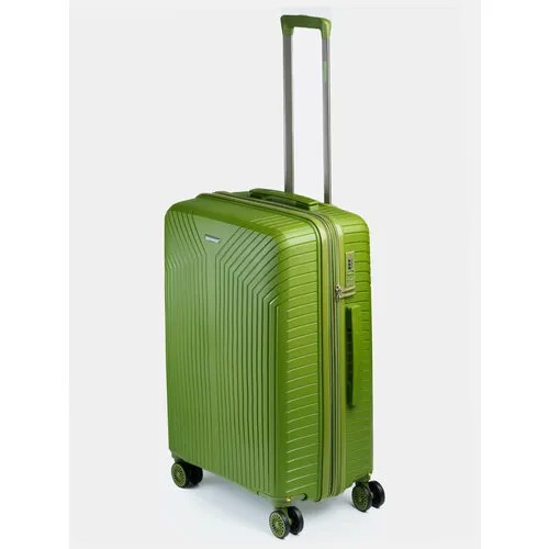 Чемодан MIRONPAN 675602, 83 л, размер M, зеленый