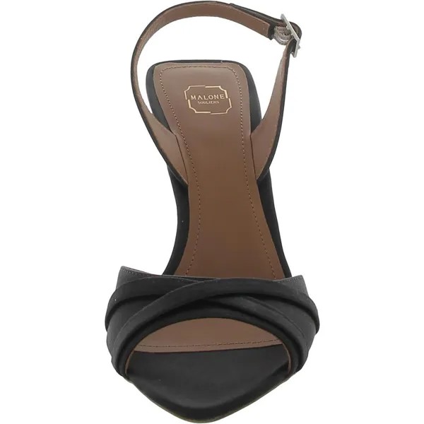 Женские кожаные туфли JOSS на высоком каблуке с открытой пяткой Malone Souliers, черный