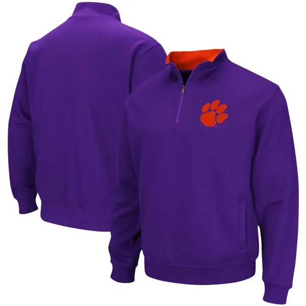 Мужской фиолетовый пуловер с молнией в четверть и логотипом Clemson Tigers Tortugas Colosseum