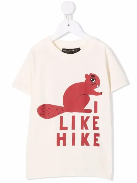 Mini Rodini футболка Beaver Hike из органического хлопка