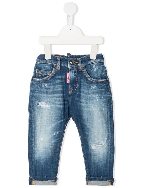 Dsquared2 Kids джинсы с эффектом потертости