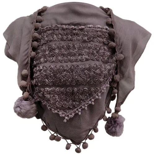 Шаль Crystel Eden,160х45 см, розовый, коричневый