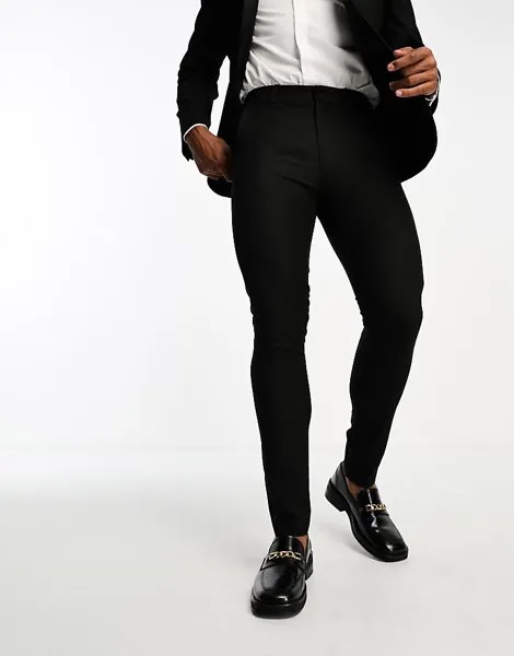 Черные узкие брюки-смокинг ASOS DESIGN