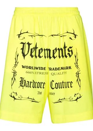 VETEMENTS спортивные брюки с кулиской и логотипом