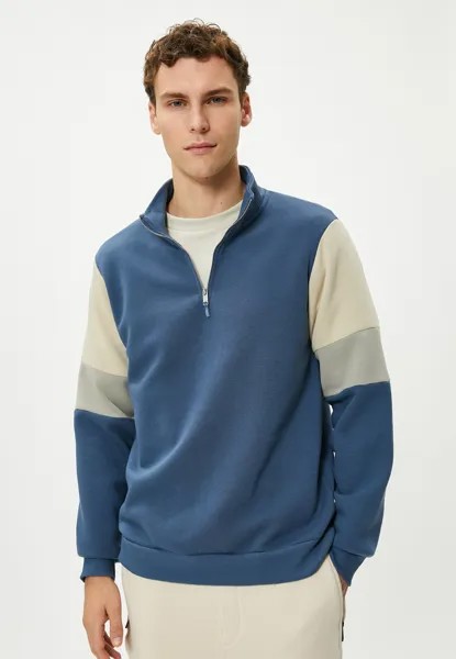 Толстовка HALF ZIPPER NECK Koton, цвет blue