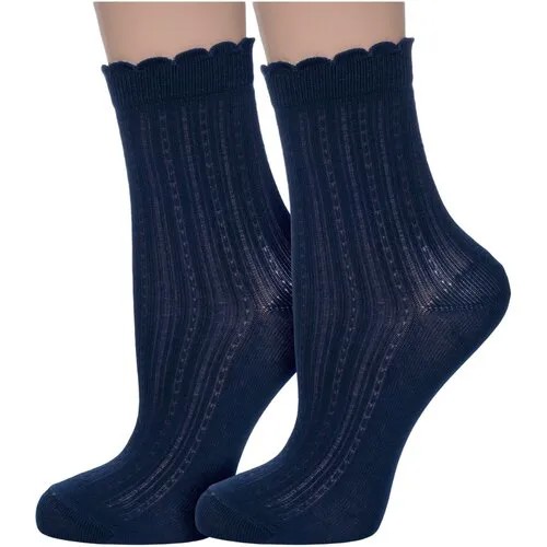 Носки PARA socks, 2 пары, размер 23, синий