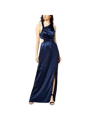 AVEC LES FILLES Женское темно-синее длинное вечернее платье без рукавов Размер: 12