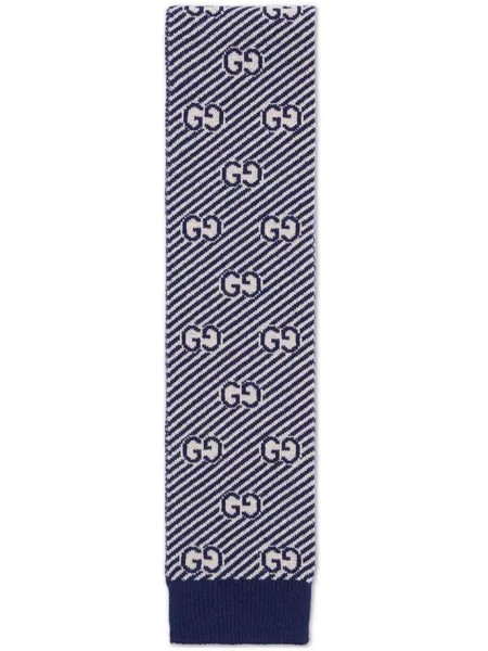 Gucci Kids шарф вязки интарсия с логотипом GG