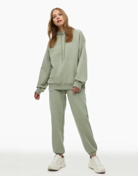 Спортивные брюки женские Gloria Jeans GAC020461 зеленые S/164