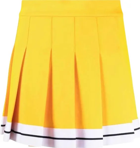 Юбка Palm Angels Track Pleated Skirt Ochre Yellow, желтый