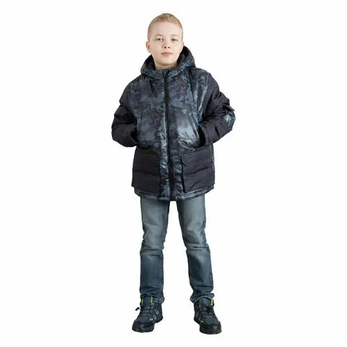 Парка Arishababy Парка, размер 38/152, синий/черный