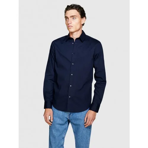 Рубашка Sisley, размер 39, синий