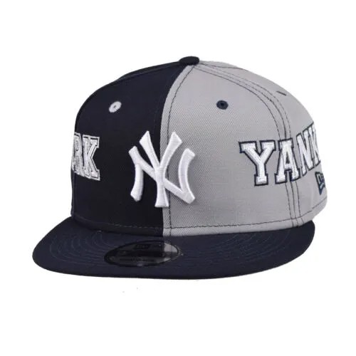 Мужская бейсболка New Era New York Yankees Team Split 9Fifty темно-серая