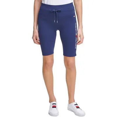 Tommy Hilfiger Sport Womens Navy Biker Fitness Shorts Athletic XS BHFO 7429