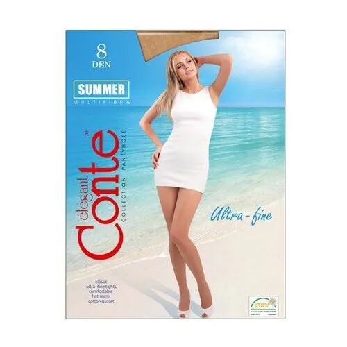 Колготки  Conte elegant Summer, 8 den, коричневый, бежевый